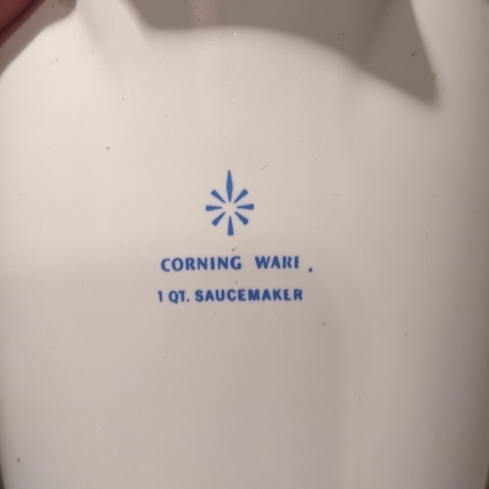 Corningware White Saucepan with Blue Floral Pattern - Picture 3 of 5